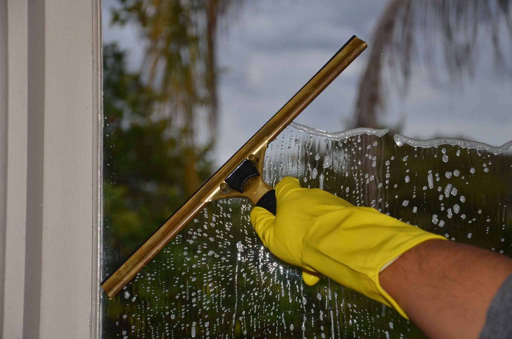 Cleaning impact windows.